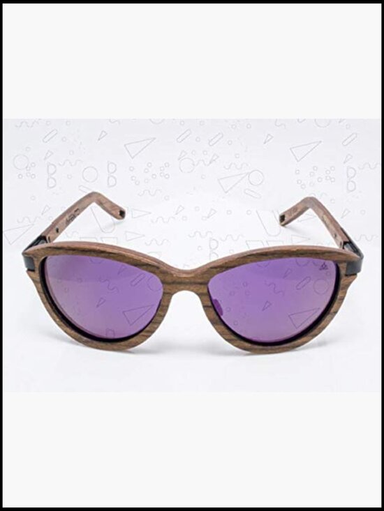 Handmade Wooden Cat Eye Polarized Sunglasses Gradient Lens